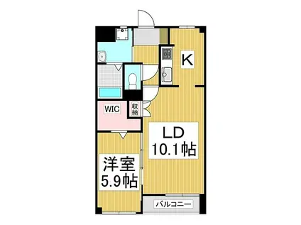 JR飯田線 切石駅 徒歩107分 2階建 築4年(1LDK/1階)の間取り写真