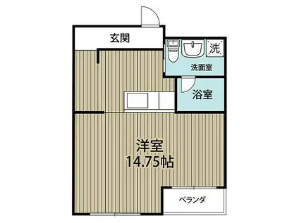 井上マンション(ワンルーム/3階)の間取り写真