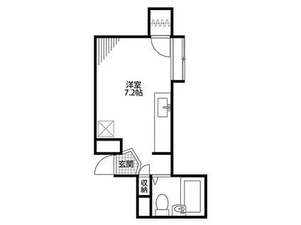 立花マンション(ワンルーム/3階)の間取り写真