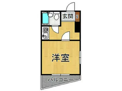 セントラル富士Ⅱ(1K/3階)の間取り写真