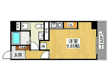 阪急神戸本線 西宮北口駅 徒歩8分 3階建 築18年(1K/3階)の間取り写真