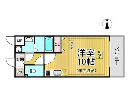 JR東海道・山陽本線 西宮駅(ＪＲ) 徒歩10分 6階建 築10年(ワンルーム/6階)の間取り写真