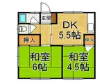 JR福知山線 宝塚駅 徒歩13分 2階建 築48年