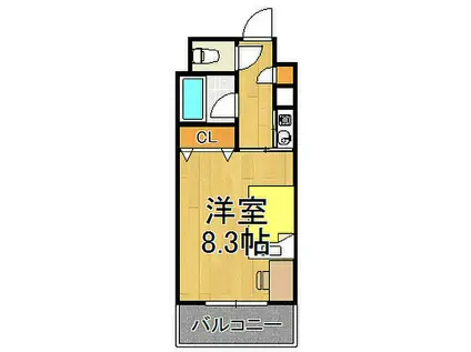 レジェンダリー甲子園(1K/3階)の間取り写真