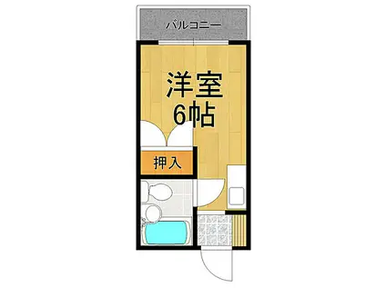 JR東海道・山陽本線 甲子園口駅 徒歩10分 3階建 築40年(ワンルーム/1階)の間取り写真