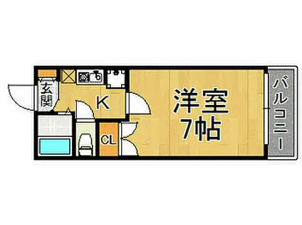 リッチライフ甲子園8(1K/3階)の間取り写真