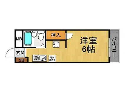 阪急神戸本線 塚口駅(阪急) 徒歩4分 4階建 築30年(ワンルーム/1階)の間取り写真