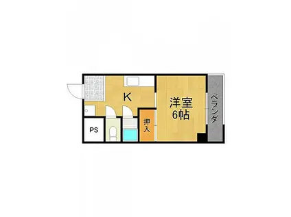 エクシード武庫之荘(1K/4階)の間取り写真