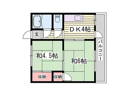 栄マンション(3DK/3階)の間取り写真
