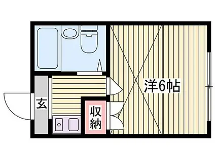メゾン・ド・KY西飾磨(1K/1階)の間取り写真