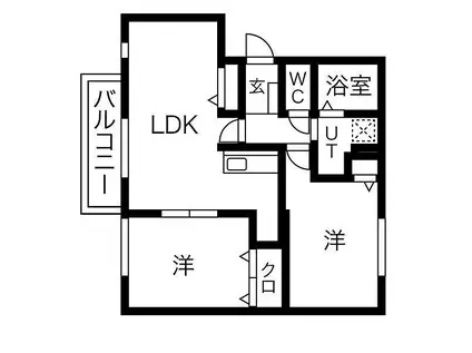 グリーンハイツA・B棟(2LDK/2階)の間取り写真