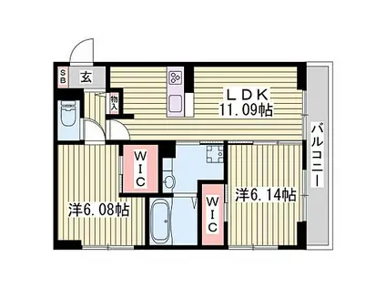 DーPLACE阿保(2LDK/2階)の間取り写真