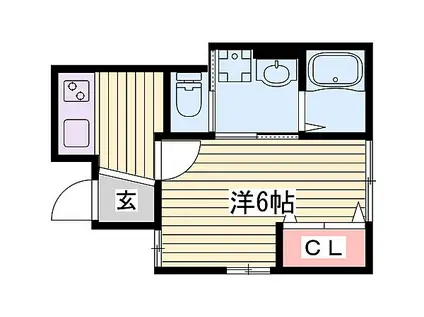 リープラス浜の宮(1K/1階)の間取り写真