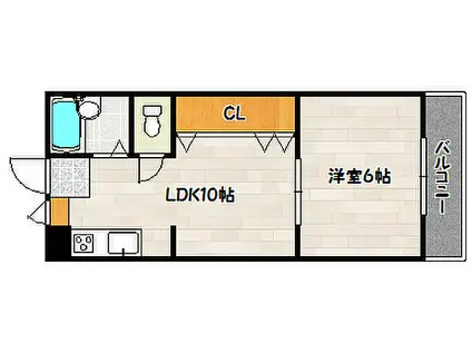 N・Cスクエア長田(1LDK/1階)の間取り写真
