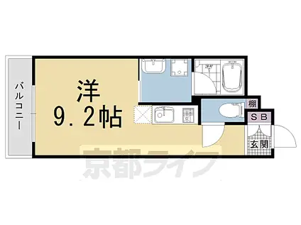 烏丸アネックスII(ワンルーム/11階)の間取り写真