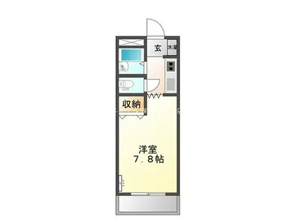 エクセレンス延友(1K/1階)の間取り写真