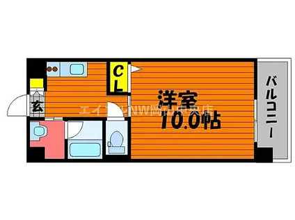 柳町Aマンション(1K/2階)の間取り写真
