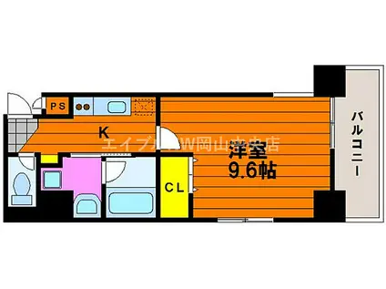 ESCAZA桑田町(1K/1階)の間取り写真