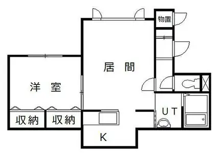 セピアコート(1LDK/2階)の間取り写真