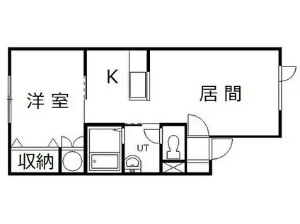 DEAAR(1LDK/1階)の間取り写真