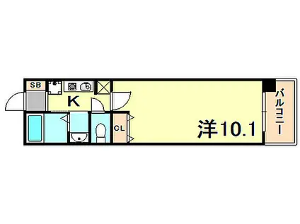 JR東海道・山陽本線 三ノ宮駅(ＪＲ) 徒歩9分 15階建 築19年(1K/5階)の間取り写真