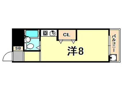 阪急神戸本線 春日野道駅(阪急) 徒歩14分 3階建 築36年(ワンルーム/2階)の間取り写真