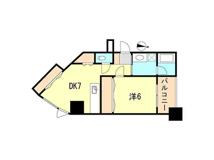 神戸市西神・山手線 板宿駅 徒歩5分 6階建 築28年(1DK/5階)の間取り写真