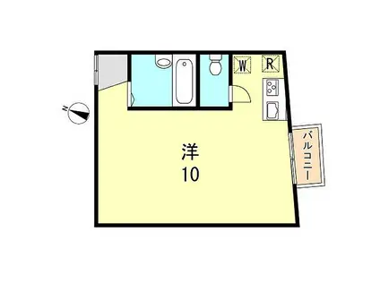 JR東海道・山陽本線 三ノ宮駅(ＪＲ) 徒歩13分 7階建 築58年(ワンルーム/4階)の間取り写真