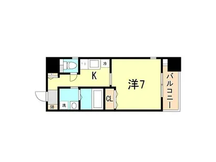 神戸市西神・山手線 板宿駅 徒歩2分 10階建 築23年(1K/4階)の間取り写真