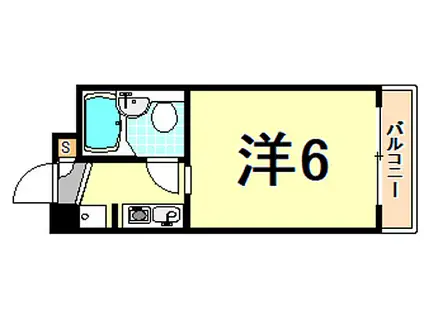 JR東海道・山陽本線 三ノ宮駅(ＪＲ) 徒歩9分 4階建 築34年(1K/2階)の間取り写真