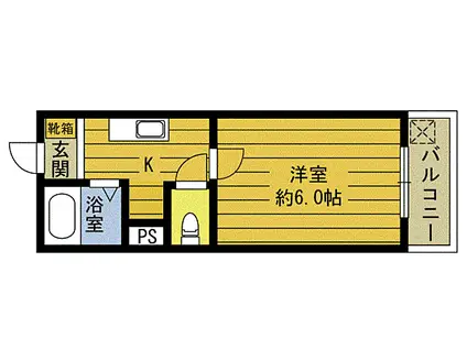 B-LINK MIYAZAKI(1K/3階)の間取り写真