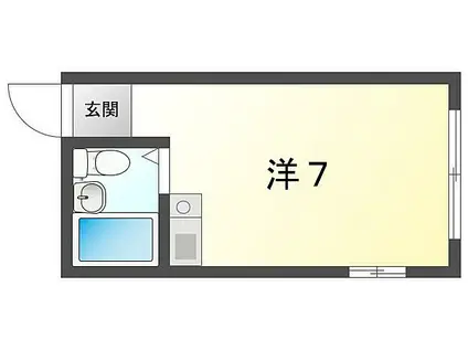 和マンション(ワンルーム/2階)の間取り写真