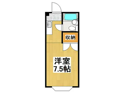 ロイヤルメゾン三浦(ワンルーム/1階)の間取り写真