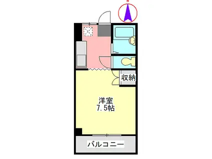 リアナ岐阜弐番館(1K/4階)の間取り写真