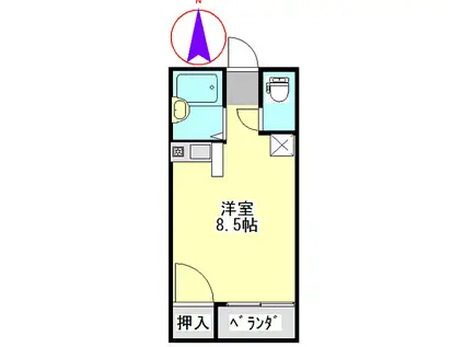 SKYROCKET I(ワンルーム/1階)の間取り写真