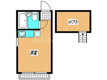JR中央本線 吉祥寺駅 徒歩15分 2階建 築31年(ワンルーム/1階)の間取り写真