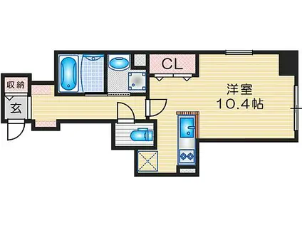 オリエントレジデンス門真栄町(1K/7階)の間取り写真