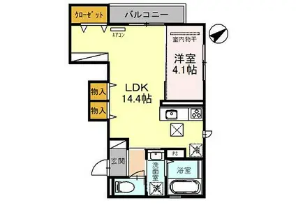 令和高浜館(1LDK/1階)の間取り写真