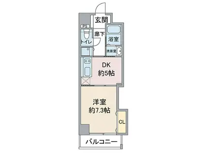 Y´S IZUMI(1DK/5階)の間取り写真