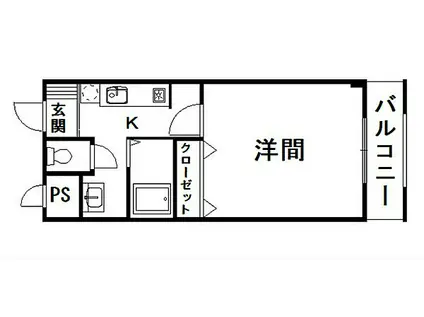 アルシェ浜松(1K/4階)の間取り写真