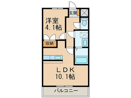 グランシャリオ(1LDK/2階)の間取り写真