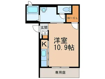 JR紀勢本線 和歌山市駅 徒歩30分 3階建 築10年(ワンルーム/1階)の間取り写真