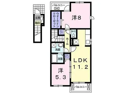 JR飯田線 切石駅 徒歩31分 2階建 築15年(2LDK/2階)の間取り写真