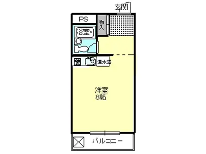 ドムス千代田(ワンルーム/3階)の間取り写真