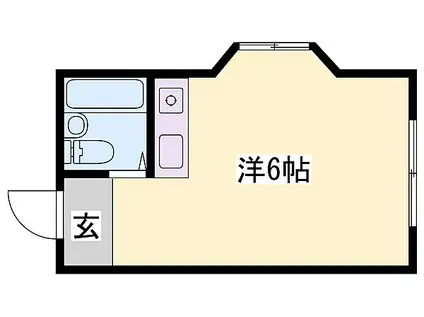 カーサ香呂(ワンルーム/3階)の間取り写真