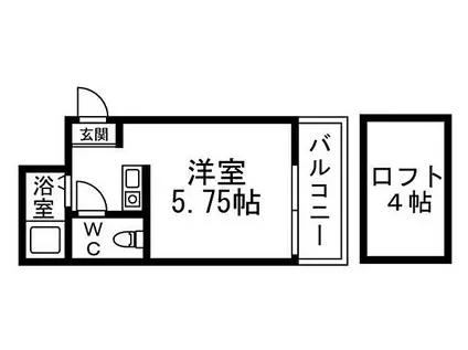 アーデンハイム下原(ワンルーム/1階)の間取り写真