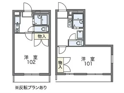 レオパレス 杉(1K/3階)の間取り写真