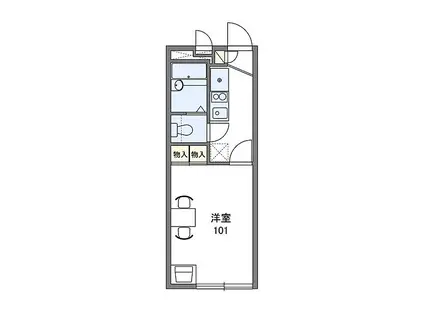 レオパレス中友5(1K/1階)の間取り写真