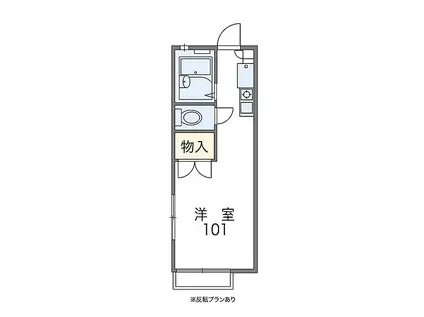 レオパレスプティメゾン雅(1K/2階)の間取り写真