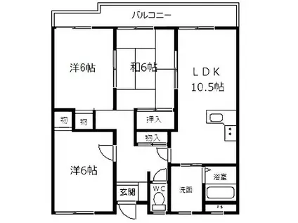 ハイグレードハイム(3LDK/2階)の間取り写真